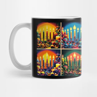 Vibrant Candlelight: A Pop Art Christmas - Classic Christmas Mug